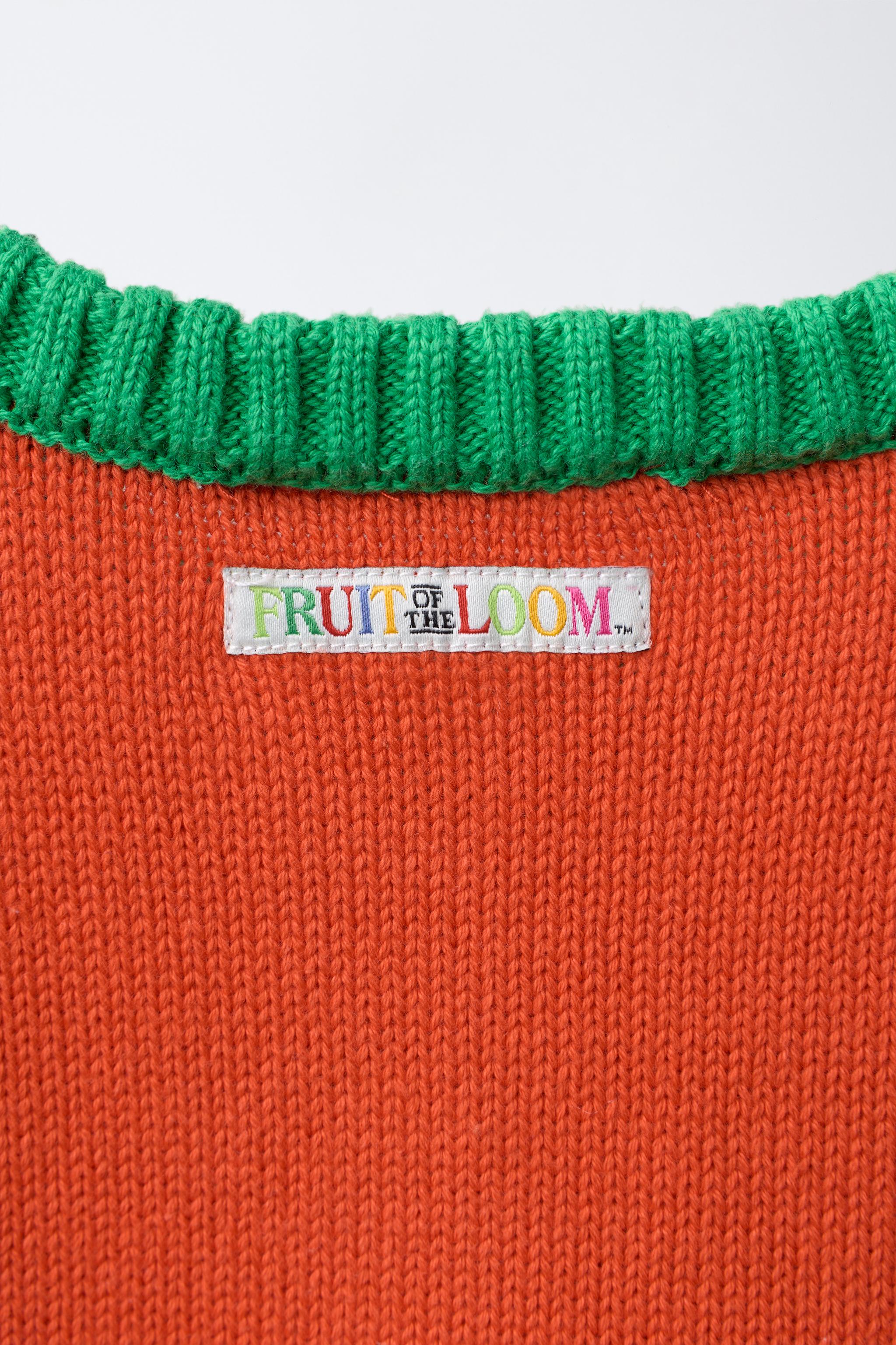 GILET EN MAILLE CONTRASTÉ FRUIT OF THE LOOM™